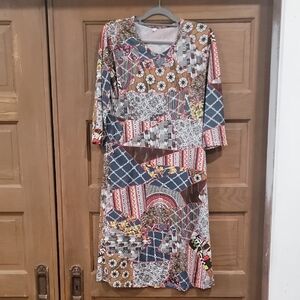 Multicolor Patchwork Dress